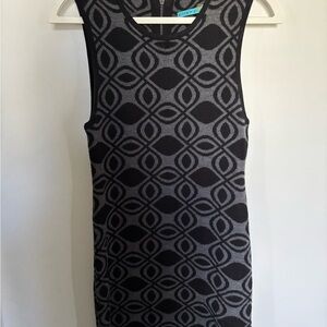Alice + Olivia Black and Gray Knit Dress